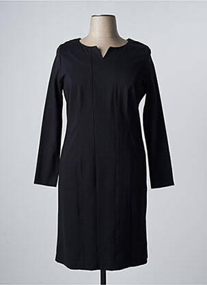 Robe mi-longue manches longues manches longues noir PAUSE CAFE femme