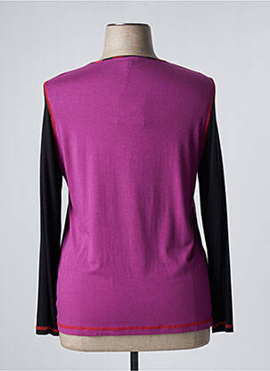 Top tissage jersey manches longues violet PAUSE CAFE femme