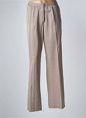 Pantalon droit taille élastique taille normale beige FRANCOISE F femme