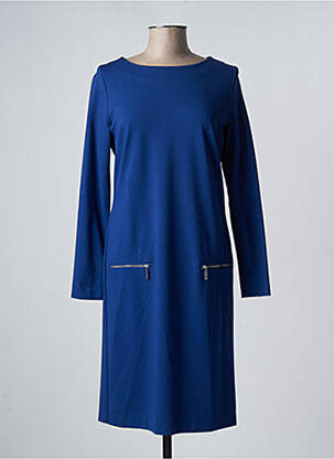 Robe mi-longue bleu PAUSE CAFE pour femme