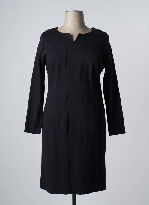 Robe mi-longue manches longues manches longues noir PAUSE CAFE femme