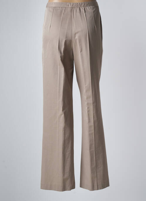 Pantalon droit fermeture zippée sous rabat boutonné taille normale beige FRANCOISE F femme
