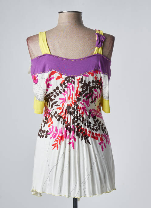 Tunique manches courtes beige ANATHEA BY PARAKIAN pour femme