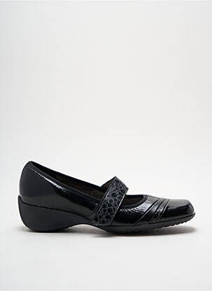 Ballerines fermeture scratch talon de 4 à 6cm noir ARTIKA SOFT femme