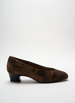 Ballerines carré talon plat jusqu'à 3cm marron DORNDORF femme