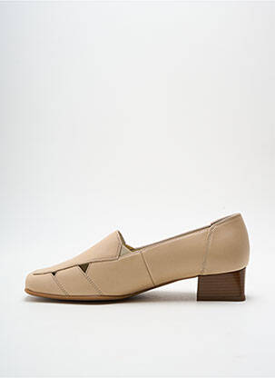 Mocassins carré talon plat jusqu'à 3cm beige DORNDORF femme