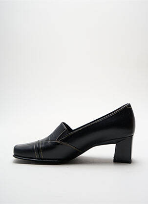 Mocassins matière lisse talon de 4 à 6cm noir SIMONA femme