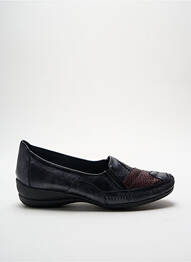Mocassins tissage satiné talon plat jusqu'à 3cm gris GEO-REINO femme