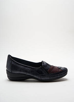 Mocassins tissage satiné talon plat jusqu'à 3cm gris GEO-REINO femme
