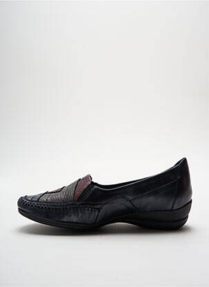 Mocassins tissage satiné talon plat jusqu'à 3cm gris GEO-REINO femme