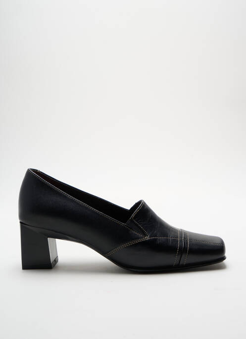 Mocassins matière lisse talon de 4 à 6cm noir SIMONA femme