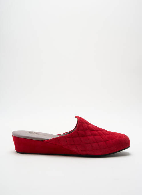 Chaussons/Pantoufles rouge HELLER pour femme