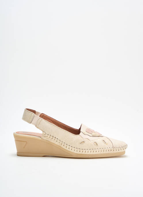 Sandales/Nu pieds beige GF CONFORT pour femme