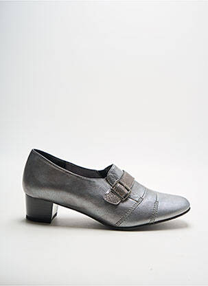 Mocassins carré talon de 4 à 6cm gris OMBELLE femme