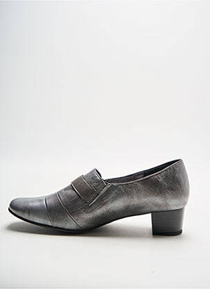 Mocassins carré talon de 4 à 6cm gris OMBELLE femme