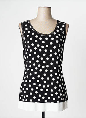 Top stretch sans manche noir BRUNELLA femme