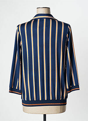 Top stretch manches 3/4 bleu K-DESIGN femme
