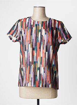 Blouse imprimé fantaisie manches courtes violet GERARD DAREL femme