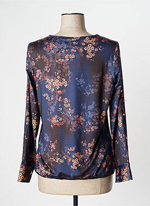 Top stretch manches longues bleu K-DESIGN femme