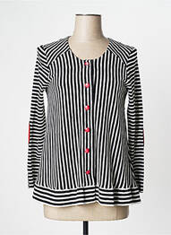Gilet manches longues stretch noir POUPEE CHIC femme
