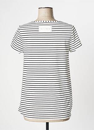 Top tissage jersey manches courtes blanc POUPEE CHIC femme
