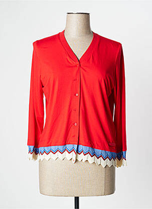 Chemisier coupe fluide manches longues rouge POUPEE CHIC femme