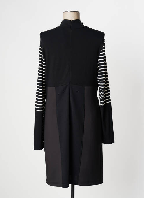 Robe mi-longue noir LESLIE pour femme