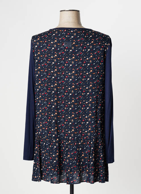 Tunique manches longues bleu POUPEE CHIC pour femme