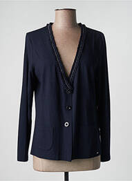 Gilet manches longues stretch bleu LUCIA femme