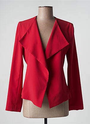 Veste chic manches longues rouge SAINT HILAIRE femme