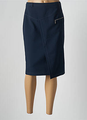 Jupe mi-longue taille normale bleu PAUPORTÉ femme