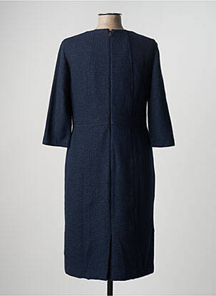 Robe mi-longue manches 3/4 manches 3/4 bleu BASLER femme