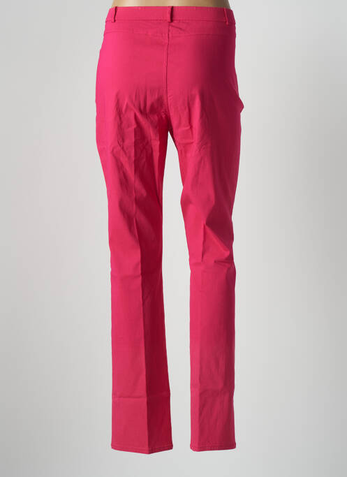 Pantalon slim tissage popeline taille normale rose GEVANA femme