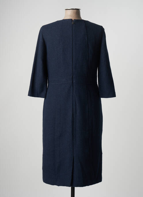 Robe mi-longue manches 3/4 manches 3/4 bleu BASLER femme