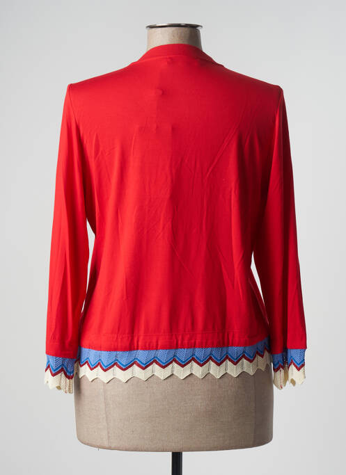 Gilet manches longues rouge POUPEE CHIC femme