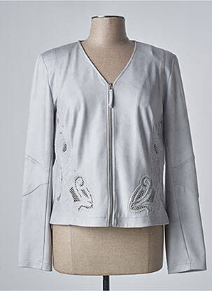 Veste casual coupe cintrée gris EVA KAYAN femme