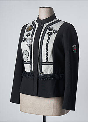 Veste casual coupe cintrée noir POUPEE CHIC femme