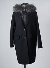 Manteau long noir INTUITION pour femme seconde vue