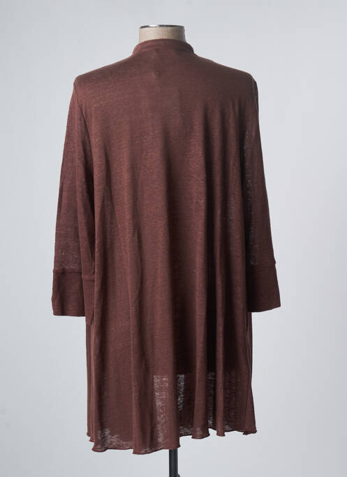 Gilet manches longues marron MARIA BELLENTANI pour femme