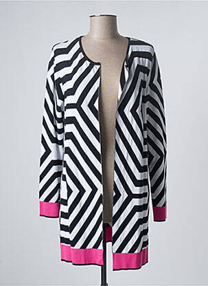 Gilet manches longues col rond noir FABER femme