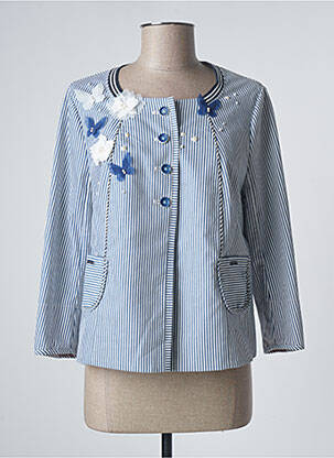 Veste chic poches bleu POUPEE CHIC femme