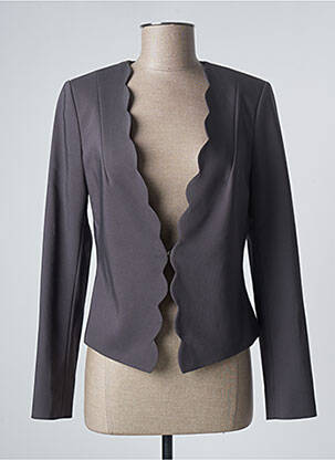 Veste chic col v gris COMMA, femme