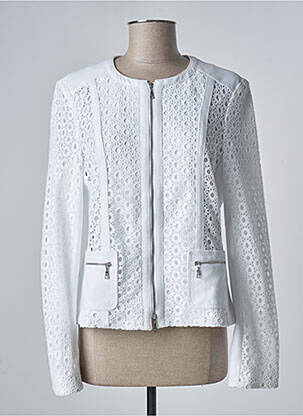Veste casual col rond beige BASLER femme