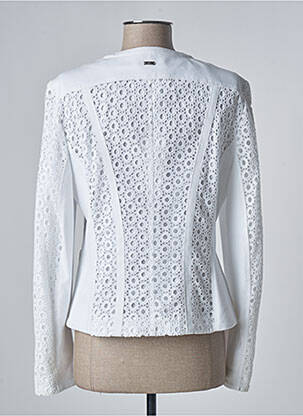 Veste casual col rond beige BASLER femme