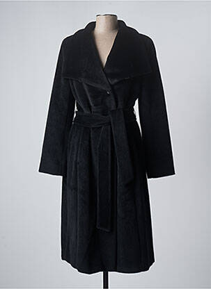 Manteau long noir COMMA, pour femme