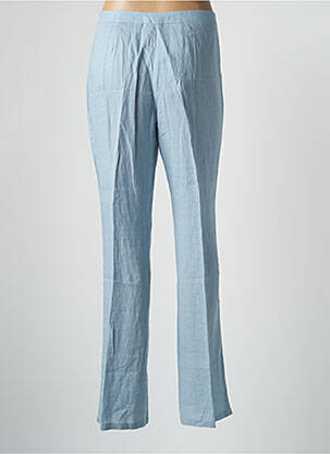 Pantalon droit tissage crêpe taille haute bleu D.SPORT femme