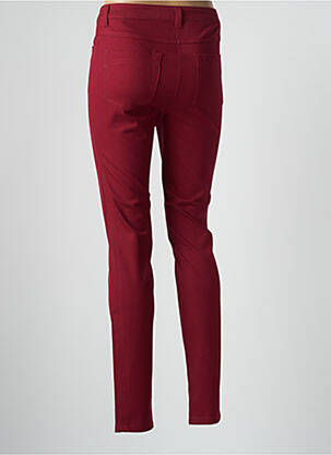 Pantalon slim taille haute taille haute rouge BASLER femme