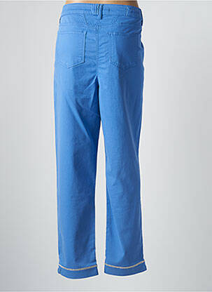 Pantalon slim tissage popeline taille normale bleu FUEGO WOMAN femme