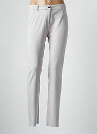 Pantalon slim stretch taille normale gris LESLIE femme