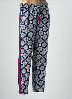 Pantalon droit tissage popeline taille normale bleu HATLEY femme